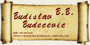 Budislav Budečević vizit kartica